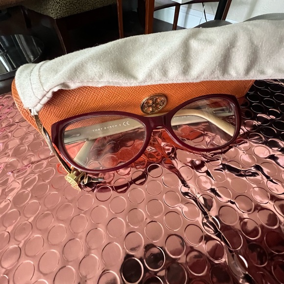 Tory Burch eye glasses, case and dust rag - Picture 8 of 11
